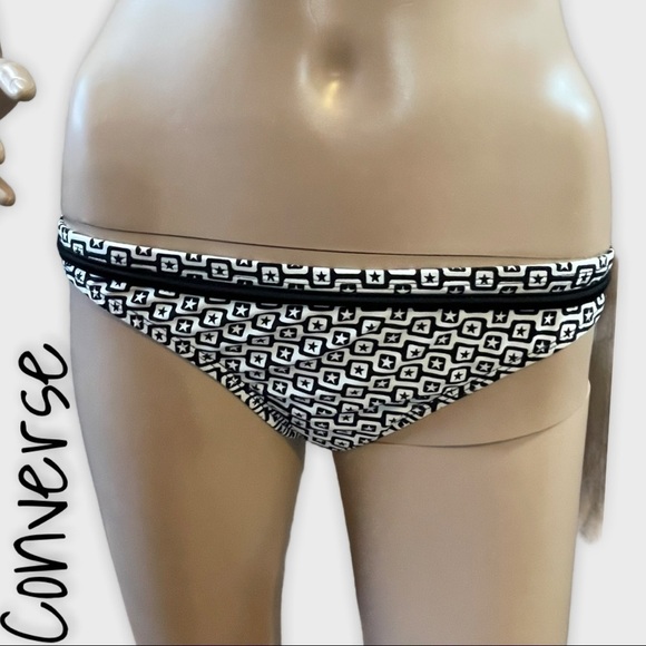CONVERSE graphic black & white swim bottom - Picture 1 of 8